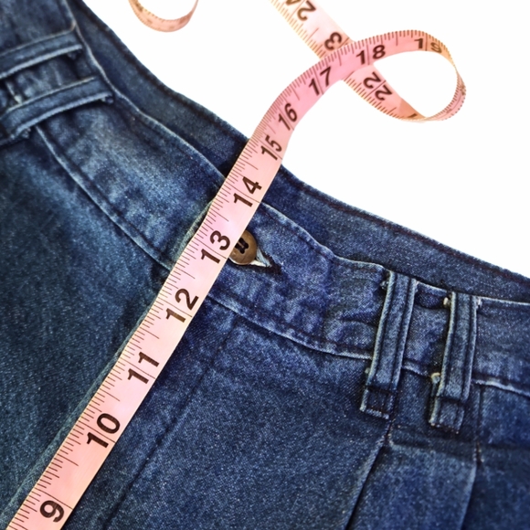 70's/80's  Denim Pleated Trousers by Chic Vintage - Picture 10 of 12